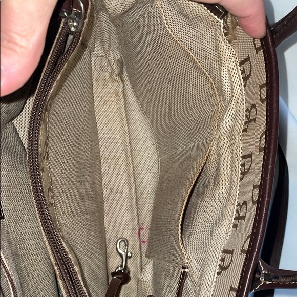 Dooney & Bourke Brown Satchel with Structured Shape and Monogram Pattern - Picture 11 of 13